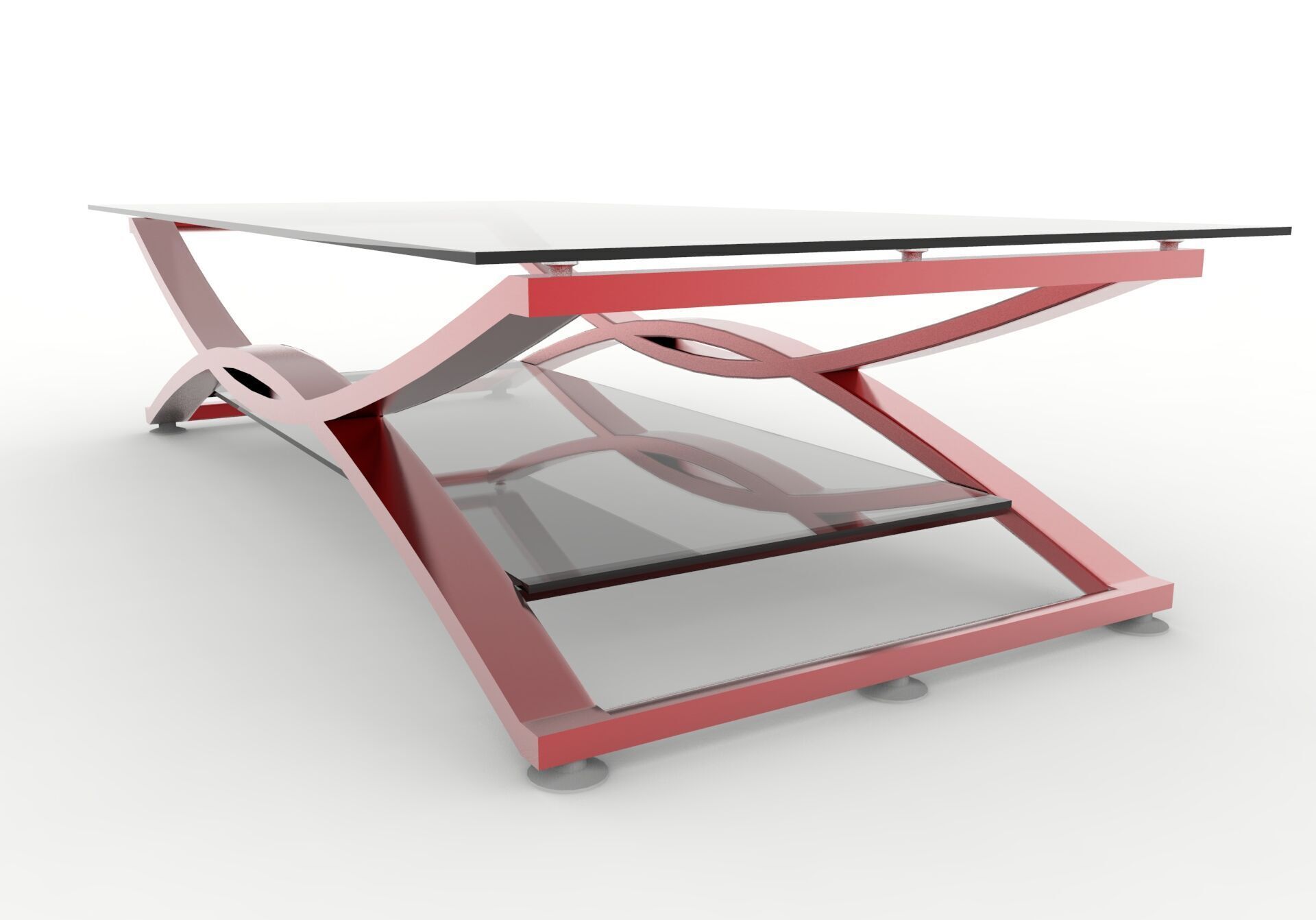 Coffee Table Low-poly 3D model_3