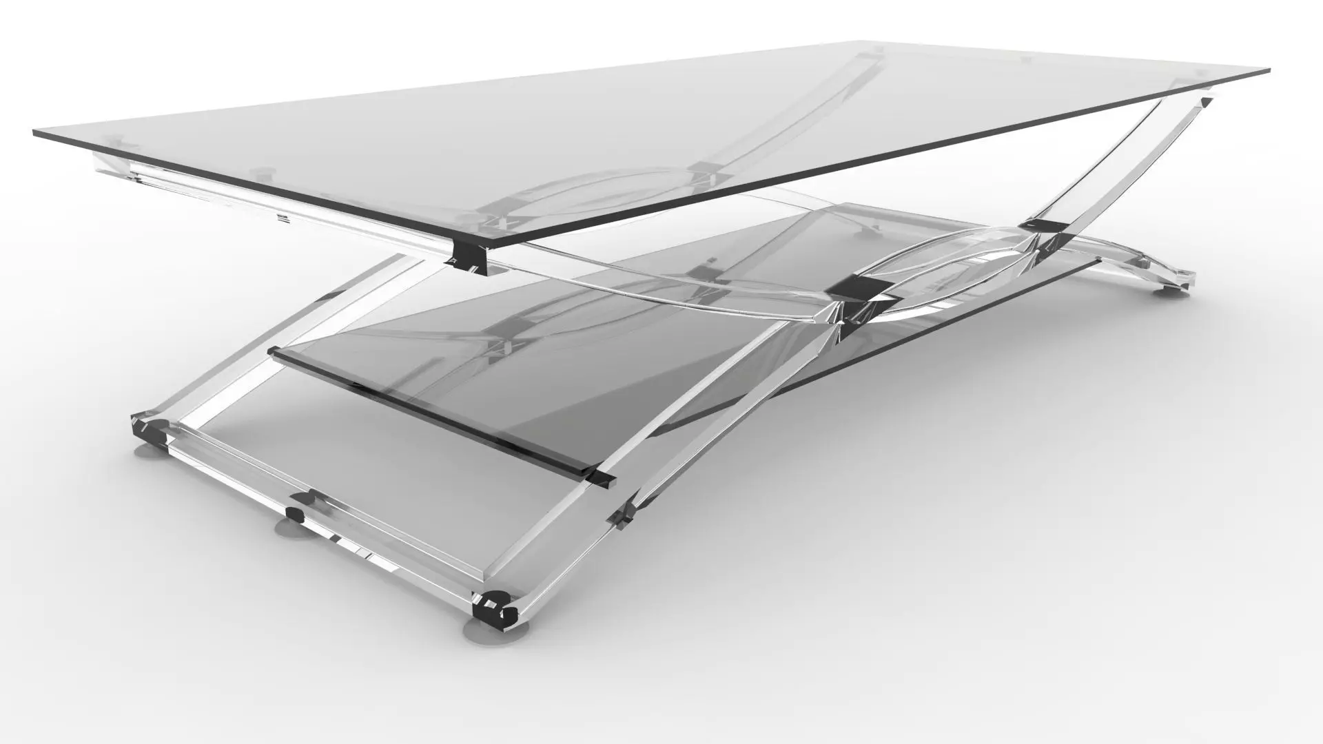 Coffee Table Low-poly 3D model_0