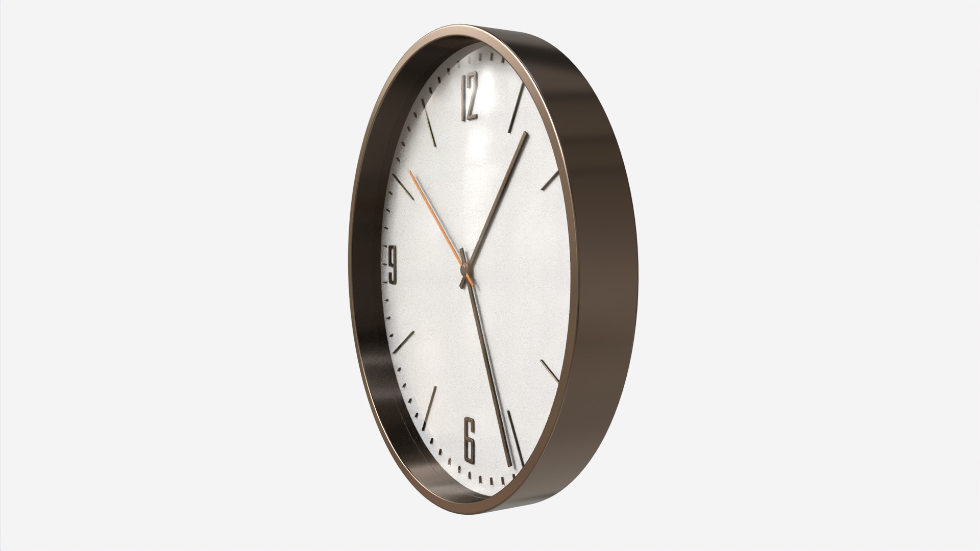 Round Wall Clock Low-poly 3D model_6