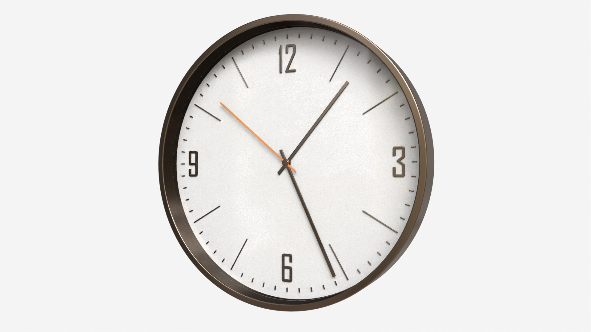 Round Wall Clock Low-poly 3D model_1