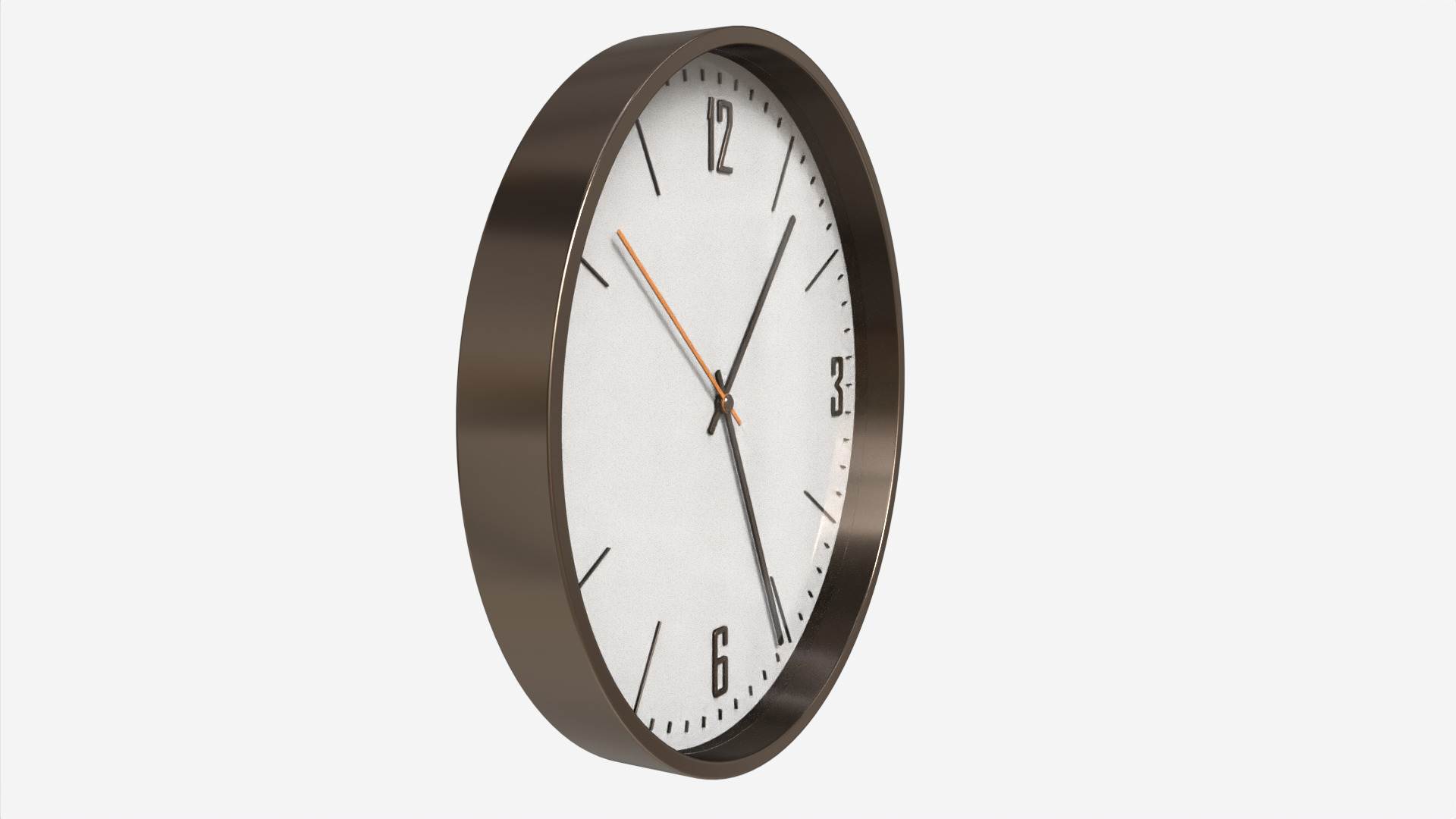 Round Wall Clock Low-poly 3D model_4