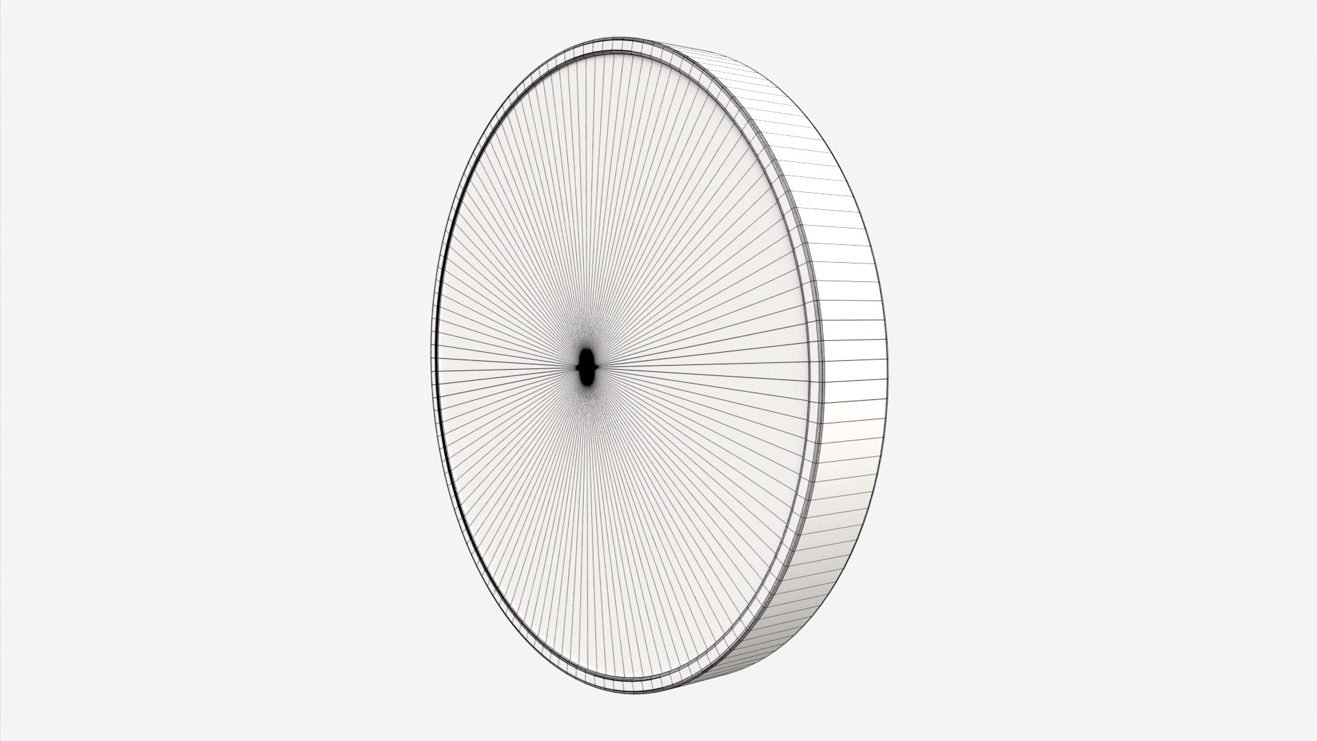 Round Wall Clock Low-poly 3D model_11