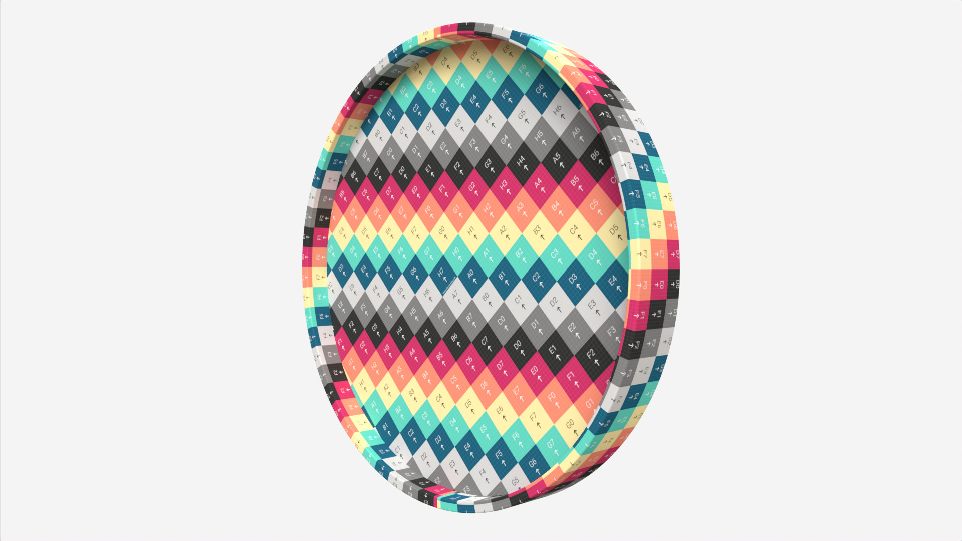 Round Wall Clock Low-poly 3D model_14