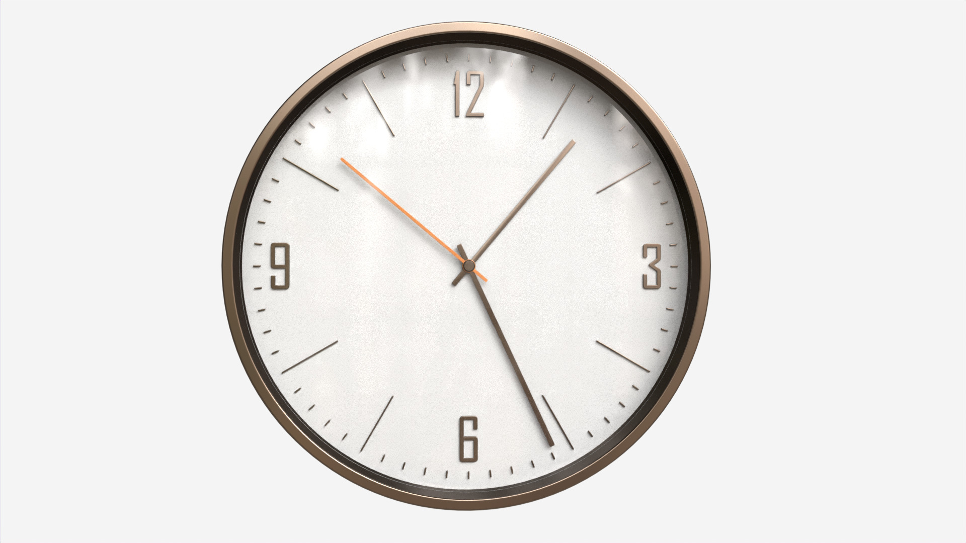 Round Wall Clock Low-poly 3D model_2