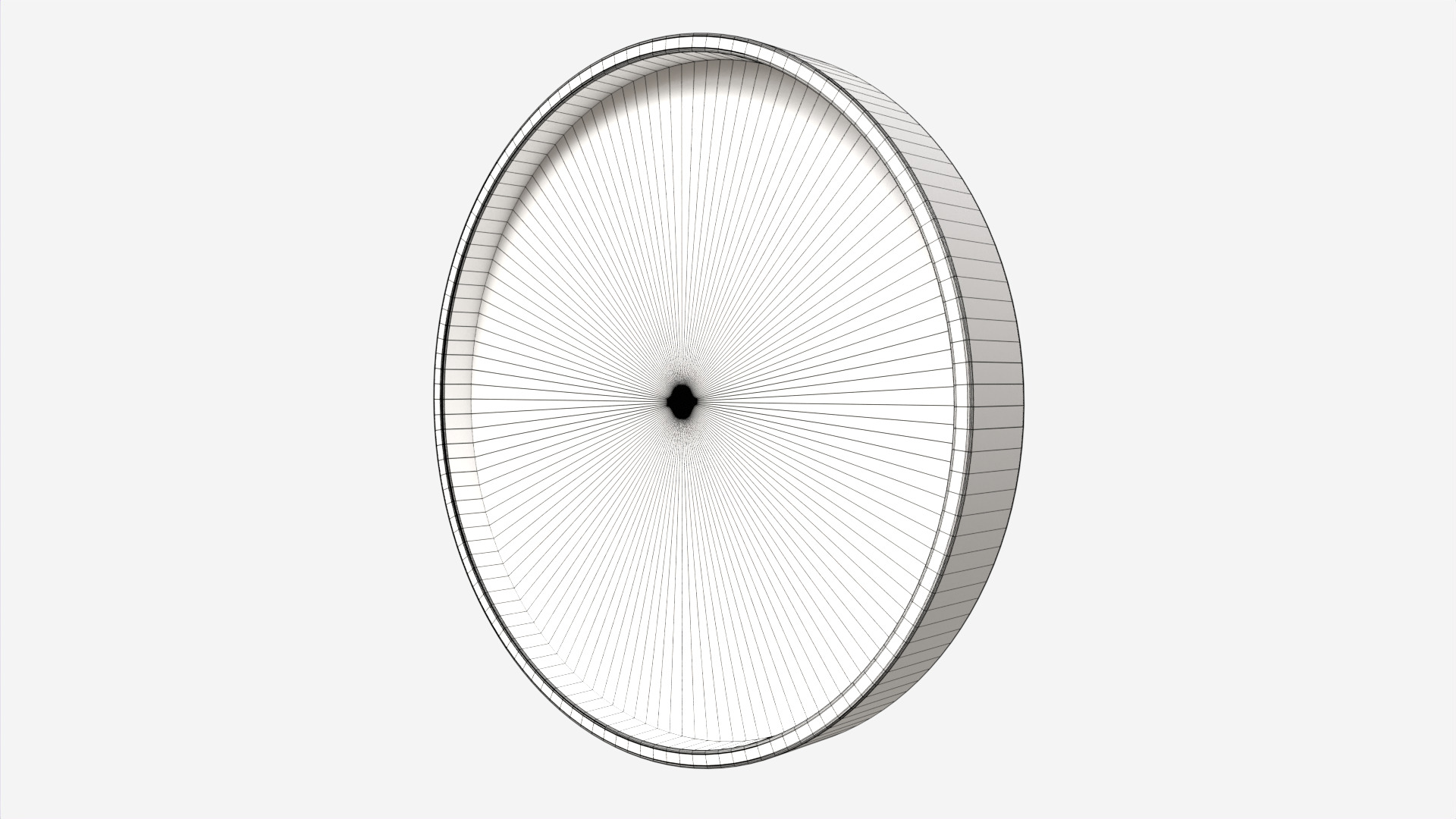 Round Wall Clock Low-poly 3D model_7