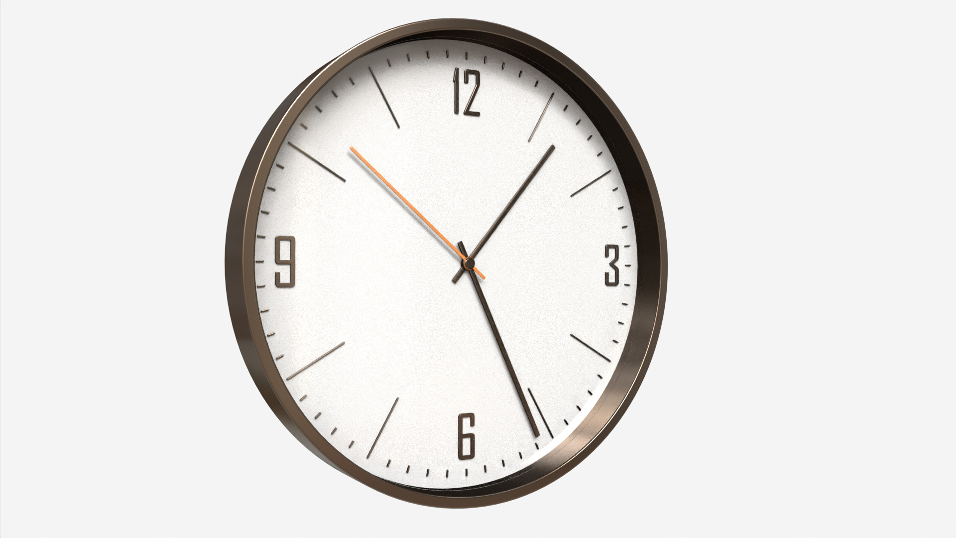 Round Wall Clock Low-poly 3D model_3