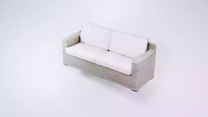 Low Poly 2-Seater Outdoor Sofa - Terrace and Garden 
