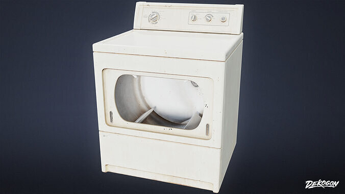 SUBURBS - Washer Dryer 01 - LOW POLY AND NANITE Low-poly 3D model