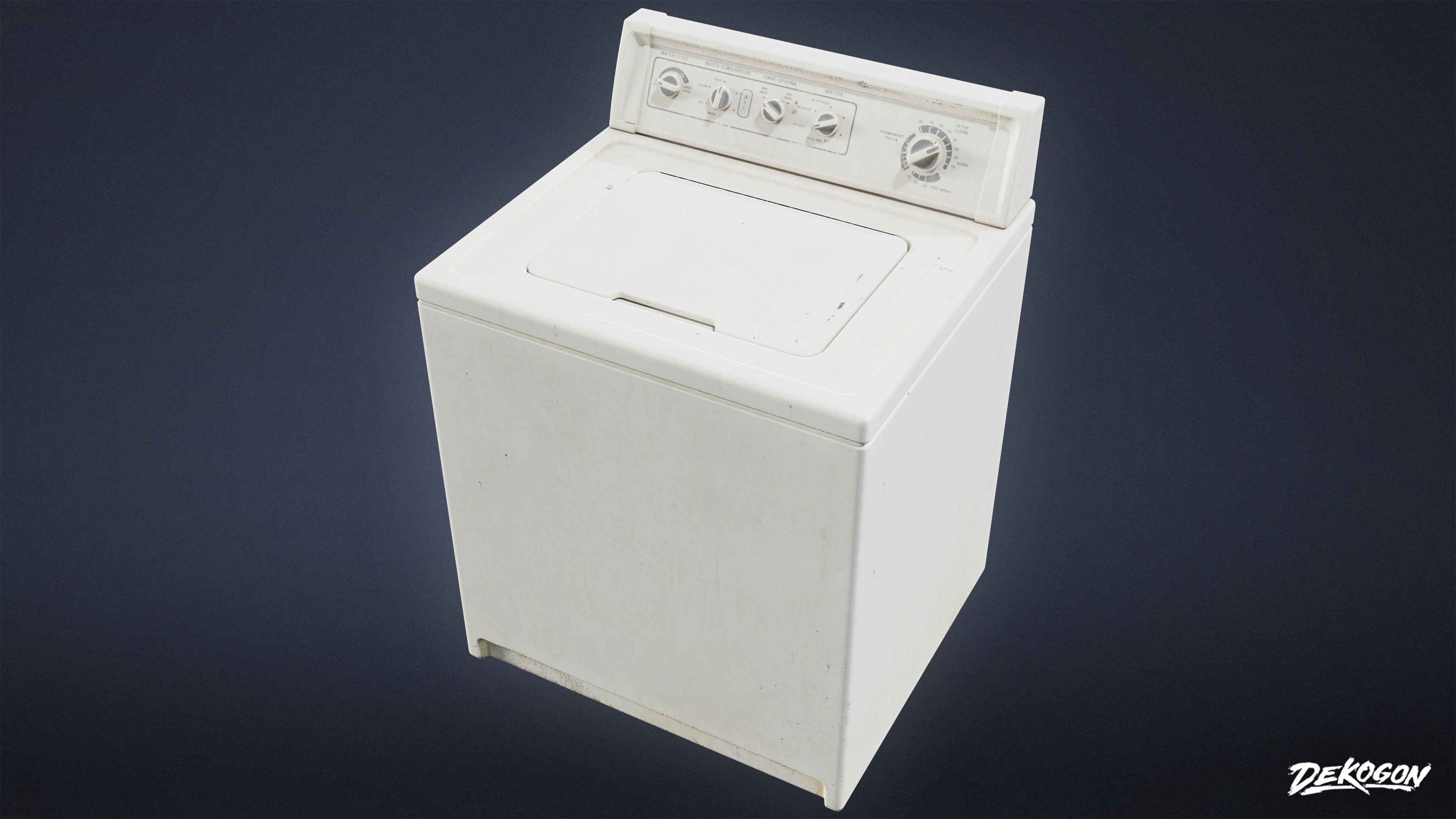 SUBURBS - Washer Dryer 01 - LOW POLY AND NANITE Low-poly 3D model_5