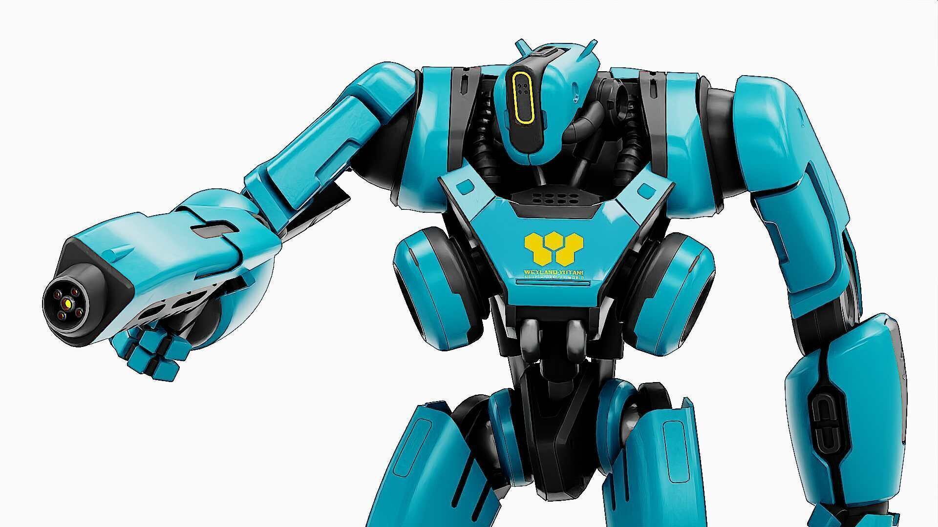 BATTLE DROID SYRIOS-B Rigged for Unreal Engine - Unity - MIXAMO 3D model_25