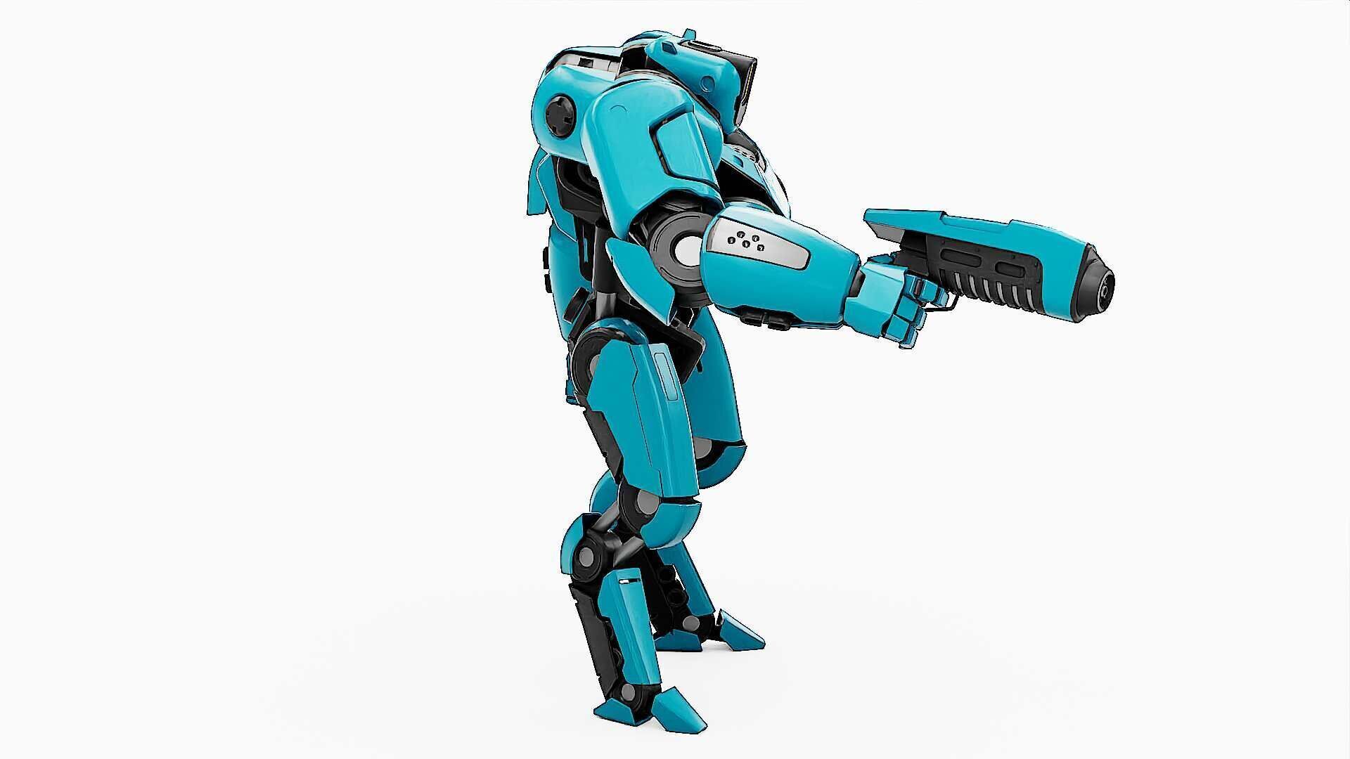 BATTLE DROID SYRIOS-B Rigged for Unreal Engine - Unity - MIXAMO 3D model_9