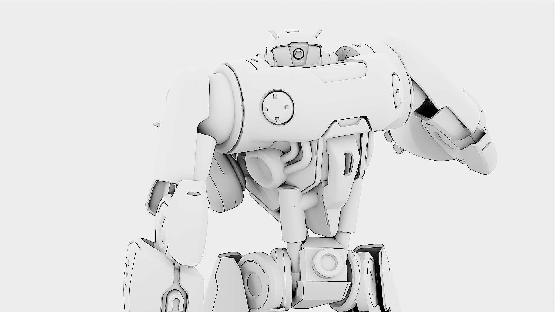 BATTLE DROID SYRIOS-B Rigged for Unreal Engine - Unity - MIXAMO 3D model_35