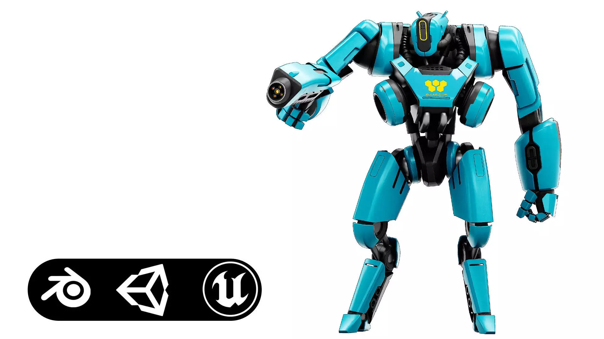 BATTLE DROID SYRIOS-B Rigged for Unreal Engine - Unity - MIXAMO 3D model_0