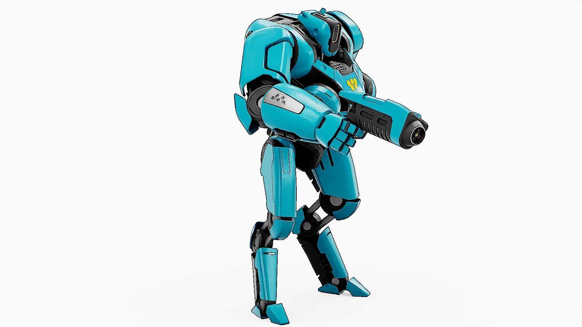 BATTLE DROID SYRIOS-B Rigged for Unreal Engine - Unity - MIXAMO 3D model_7