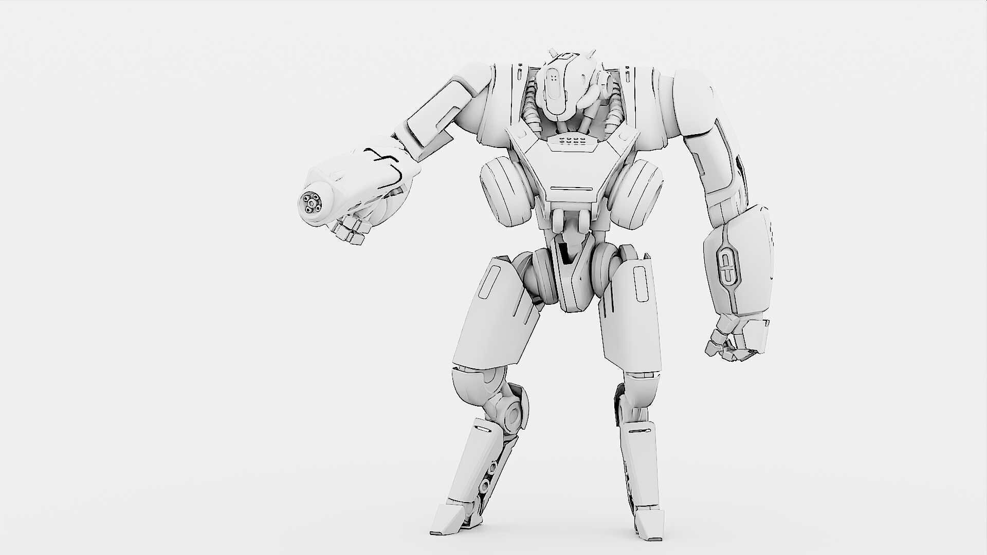 BATTLE DROID SYRIOS-B Rigged for Unreal Engine - Unity - MIXAMO 3D model_32