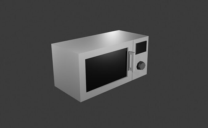 GameReady Microwave 3D Model  Low Poly  Blender  FBX Low-poly 3D model