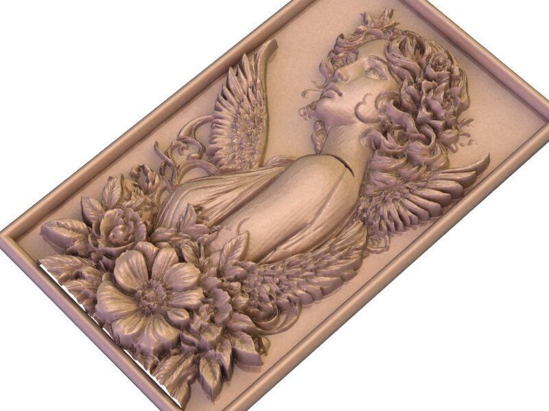 Engraving the angels wings 3D model_3