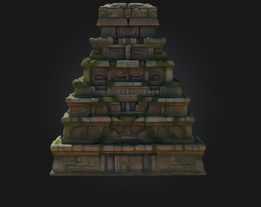 Mossy Temple 3D model_2