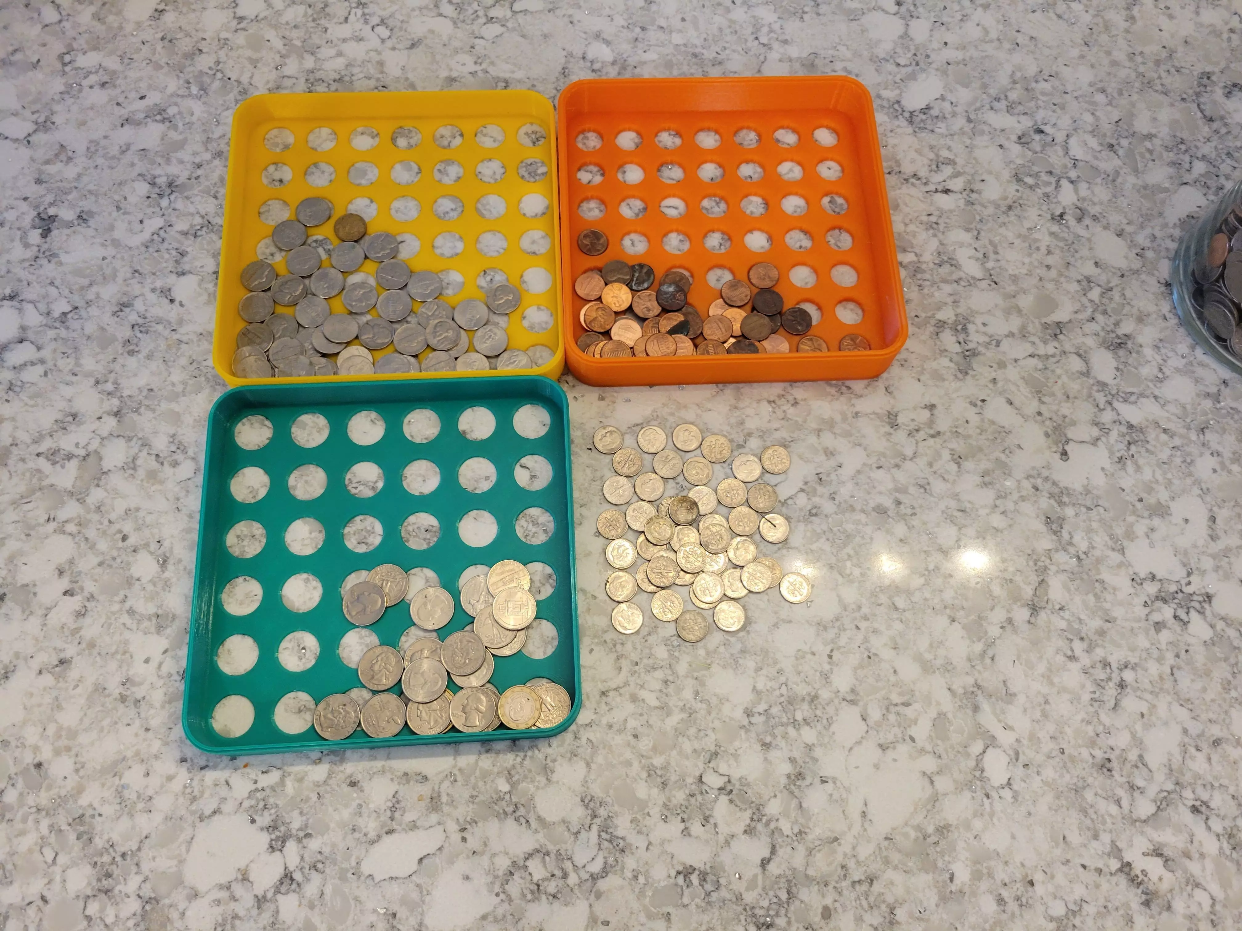 Coin Sorter Tower Money Sifter Quarters Nickels Pennies Dimes 3D print model_0