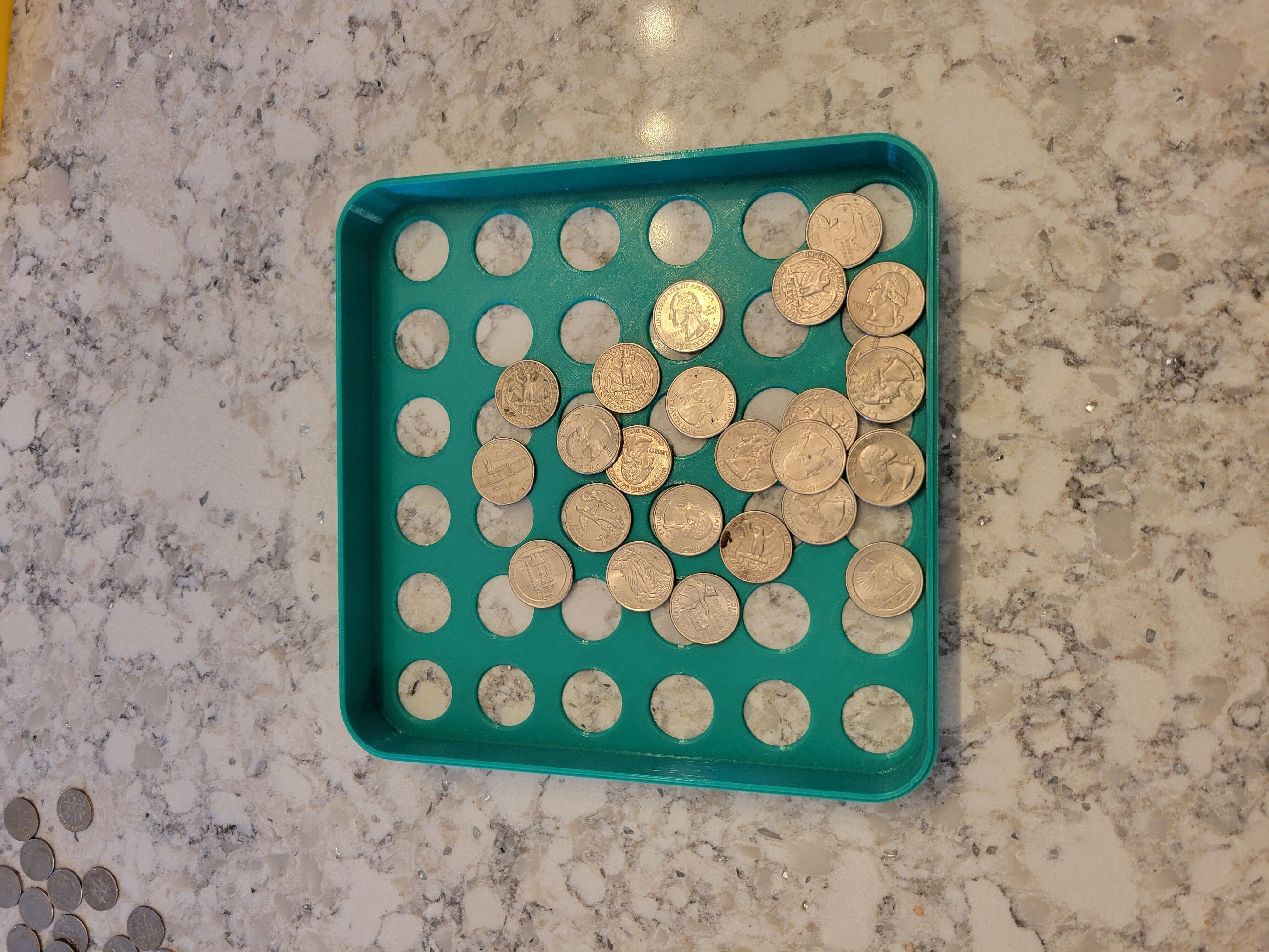 Coin Sorter Tower Money Sifter Quarters Nickels Pennies Dimes 3D print model_5