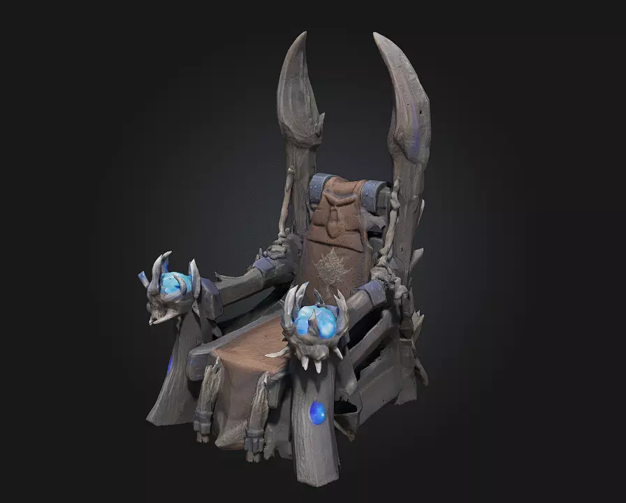 Frost King Throne 3D model_0