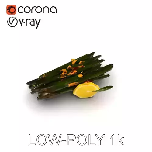 Roasted Asparagus with Lemon Slice Model Pack