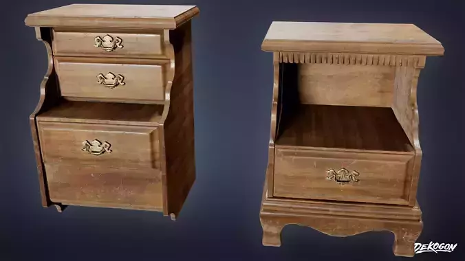 SUBURBS - Side Table 09 - LOW POLY AND NANITE