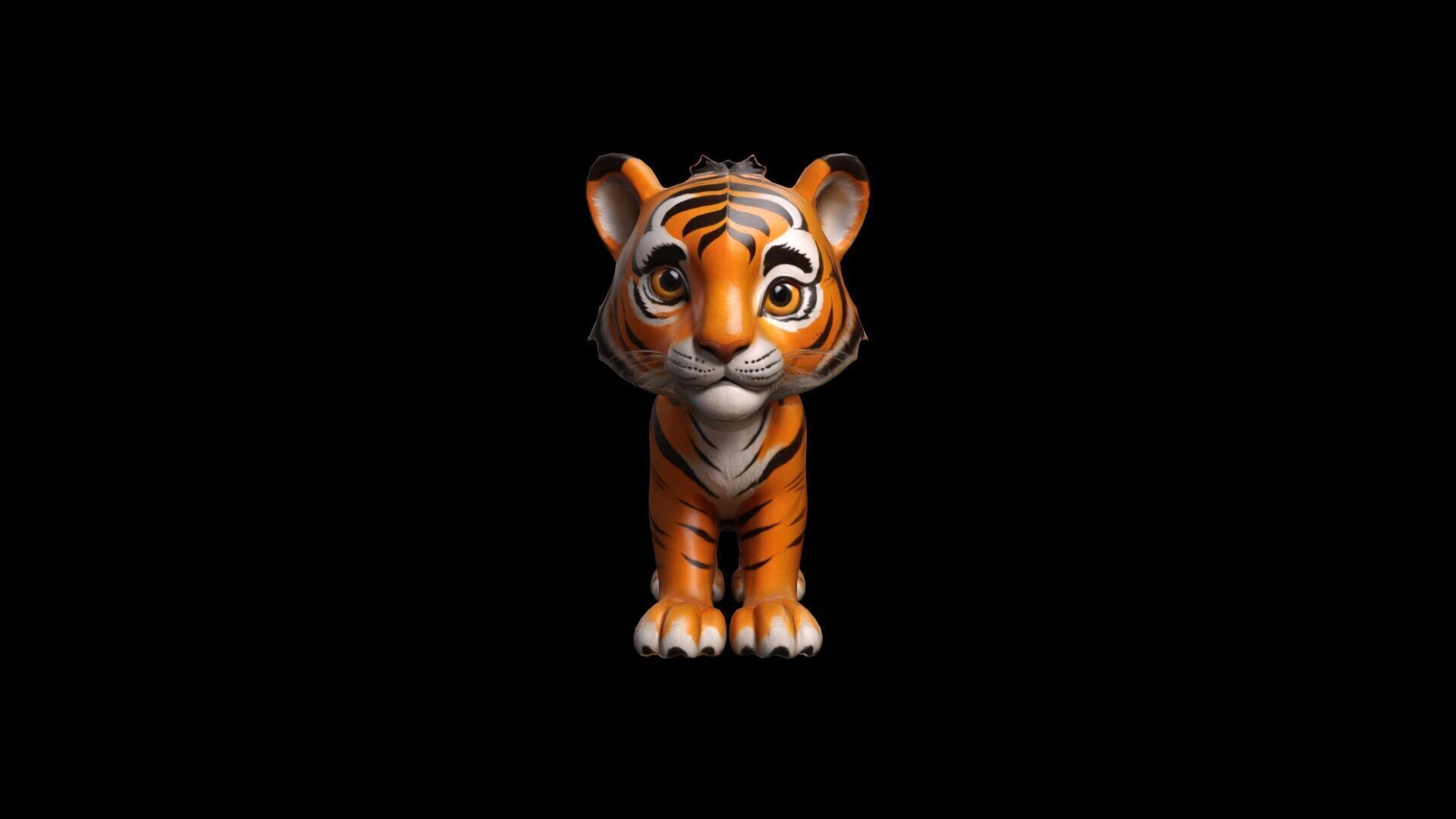 Beautiful Bengal Tiger Portrait High Render 3D model_2