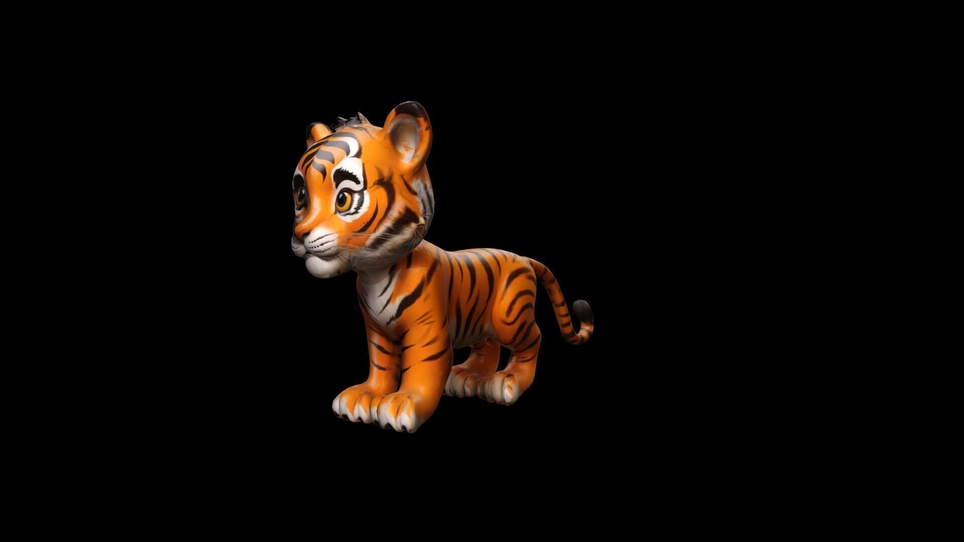 Beautiful Bengal Tiger Portrait High Render 3D model_6