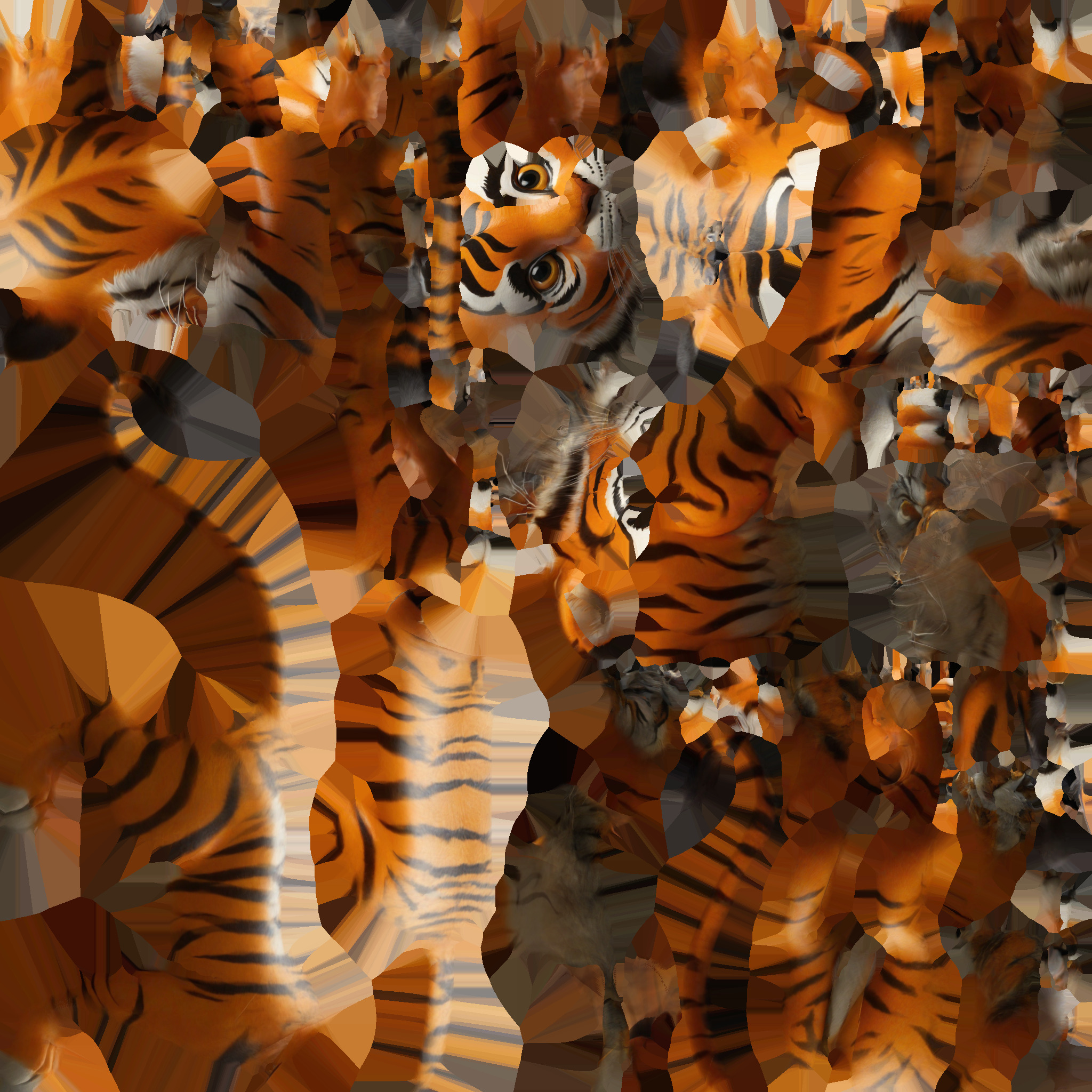 Beautiful Bengal Tiger Portrait High Render 3D model_9