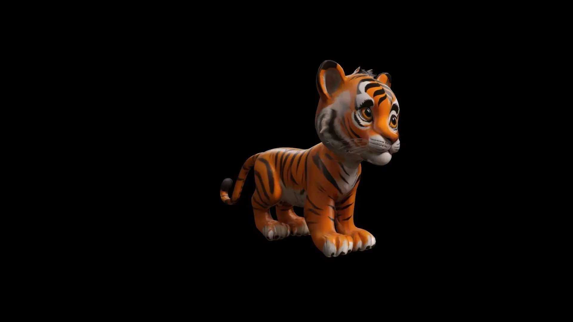 Beautiful Bengal Tiger Portrait High Render 3D model_0