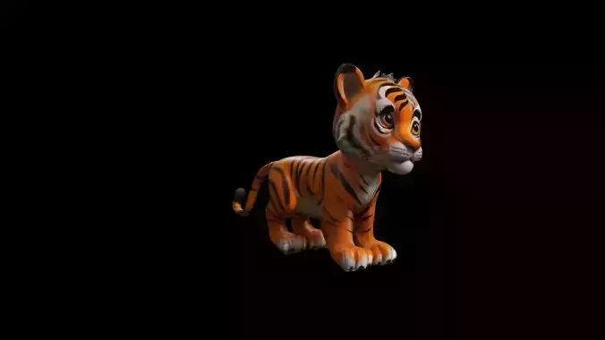 Beautiful Bengal Tiger Portrait High Render