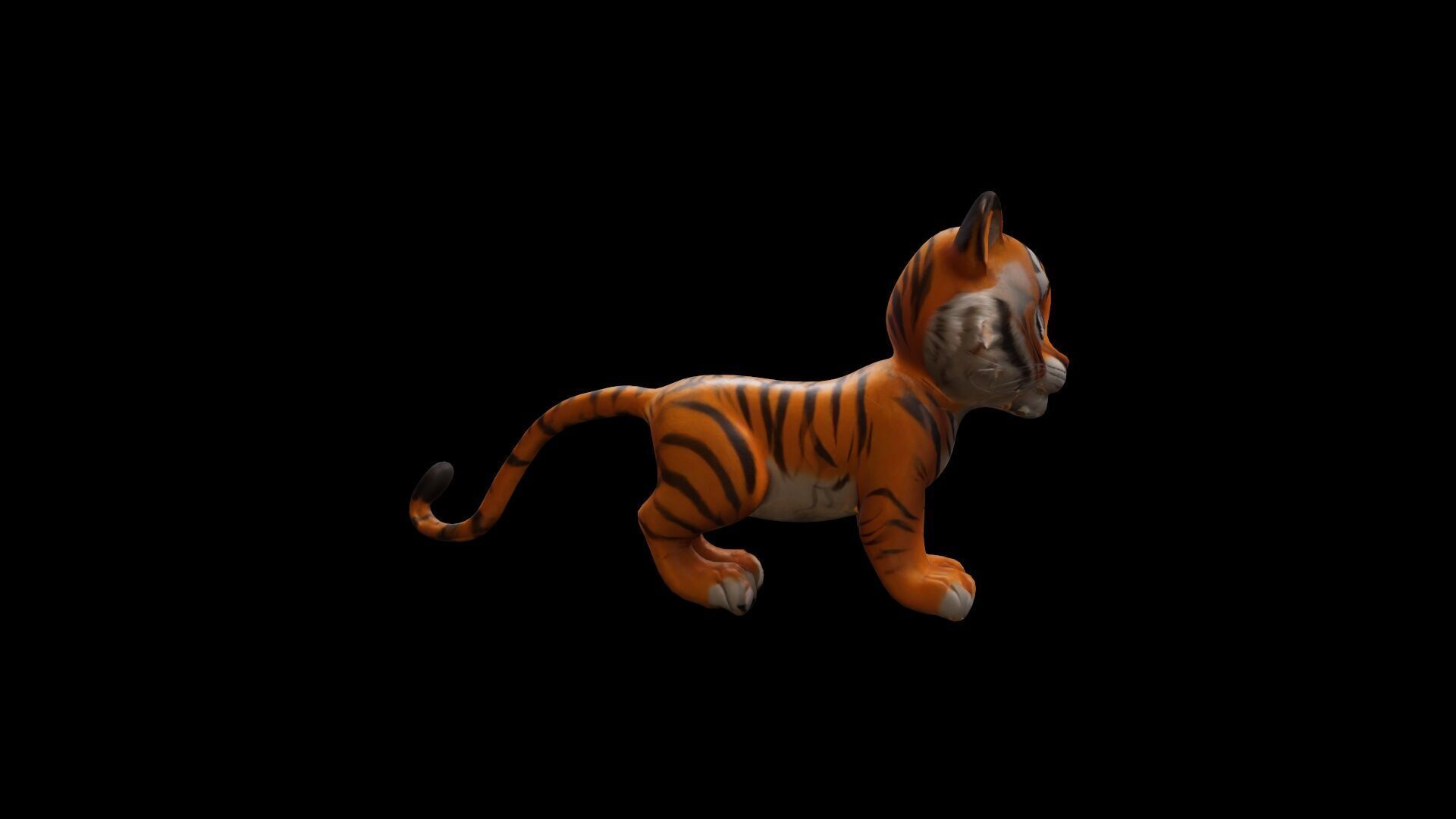 Beautiful Bengal Tiger Portrait High Render 3D model_3