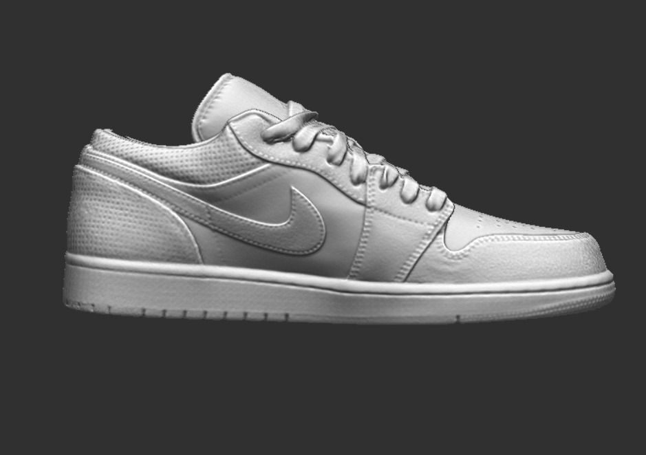 3D Scanned Nike Air Jordan 1 Low AJ1 Sneakers Basketball shoes 3D print model_1