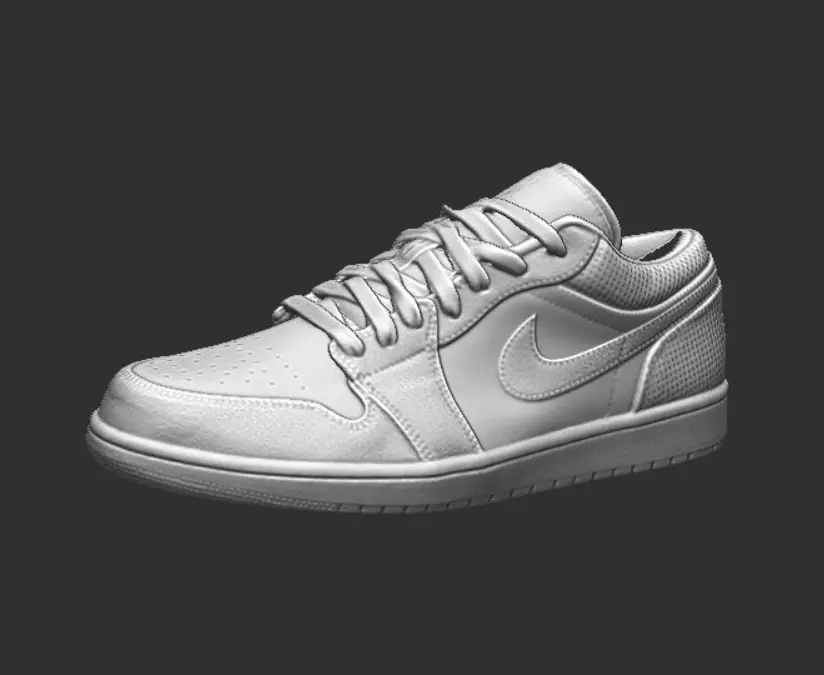 3D Scanned Nike Air Jordan 1 Low AJ1 Sneakers Basketball shoes 3D print model_0