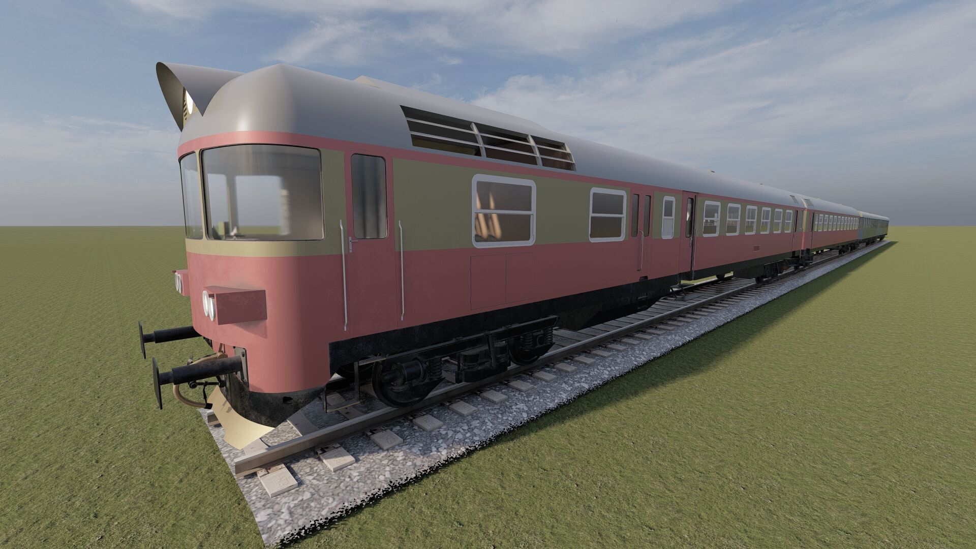 Early diesel train 3D model_6