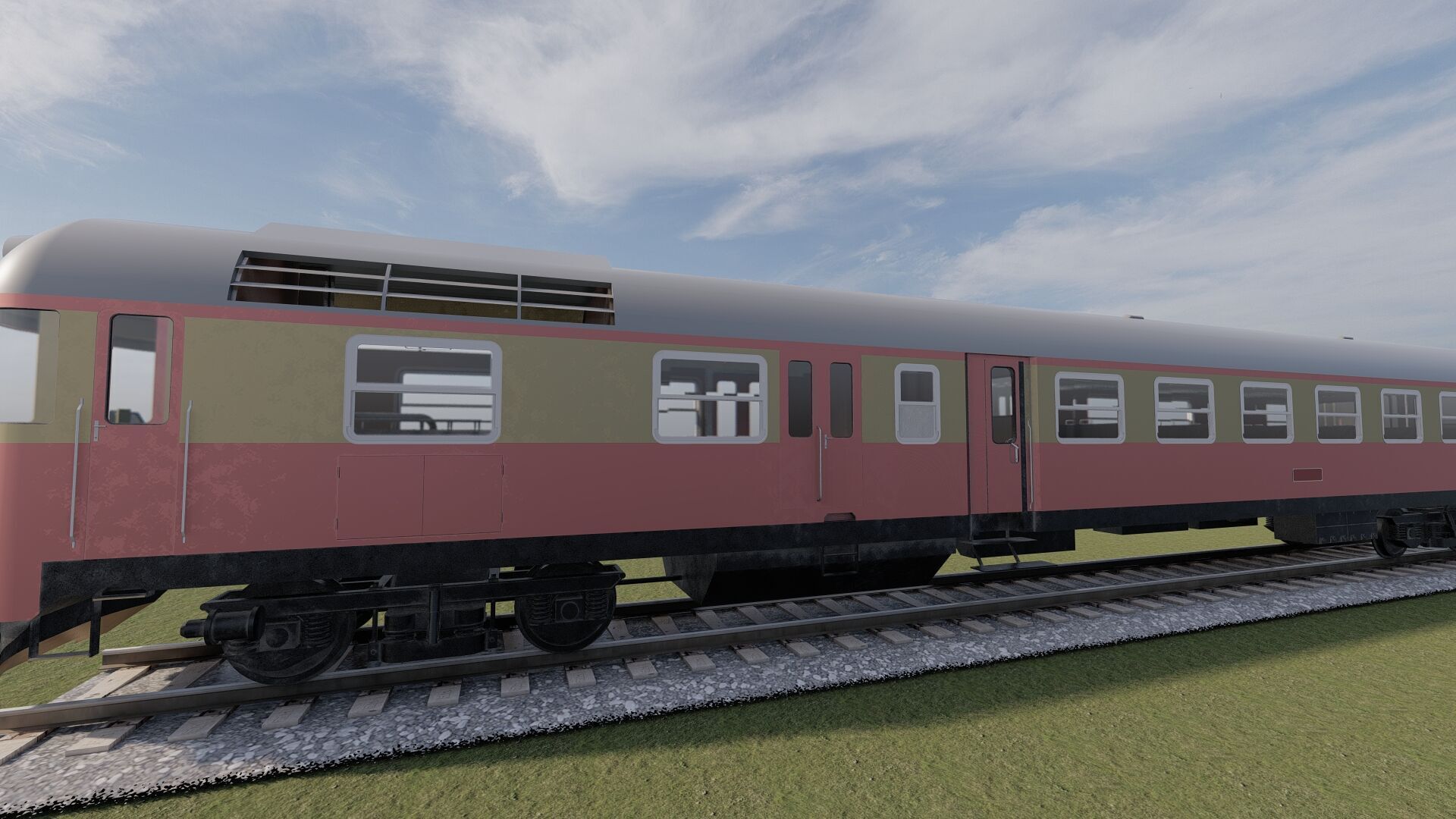 Early diesel train 3D model_7