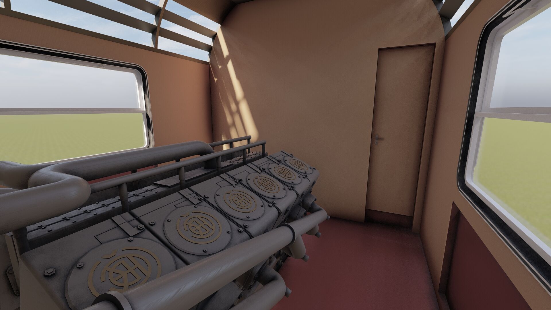 Early diesel train 3D model_15