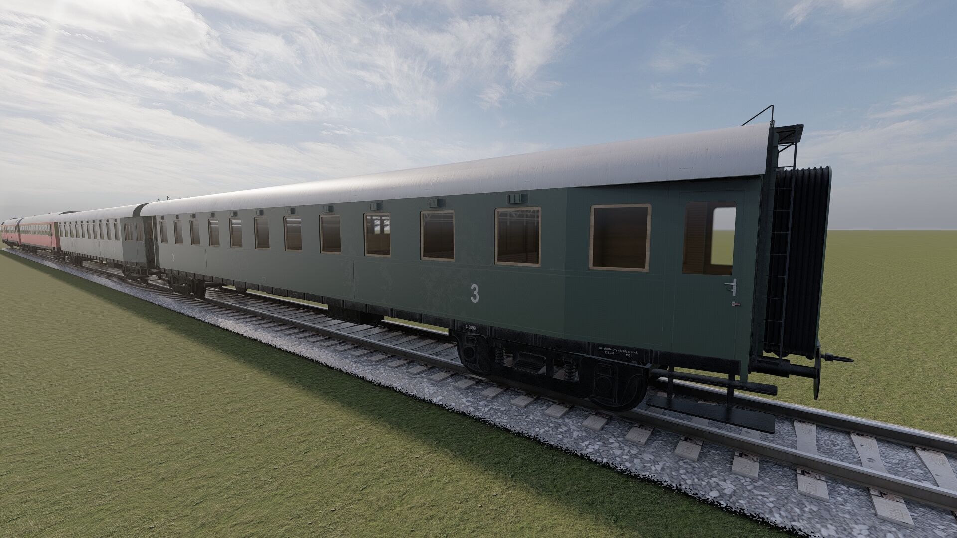 Early diesel train 3D model_12