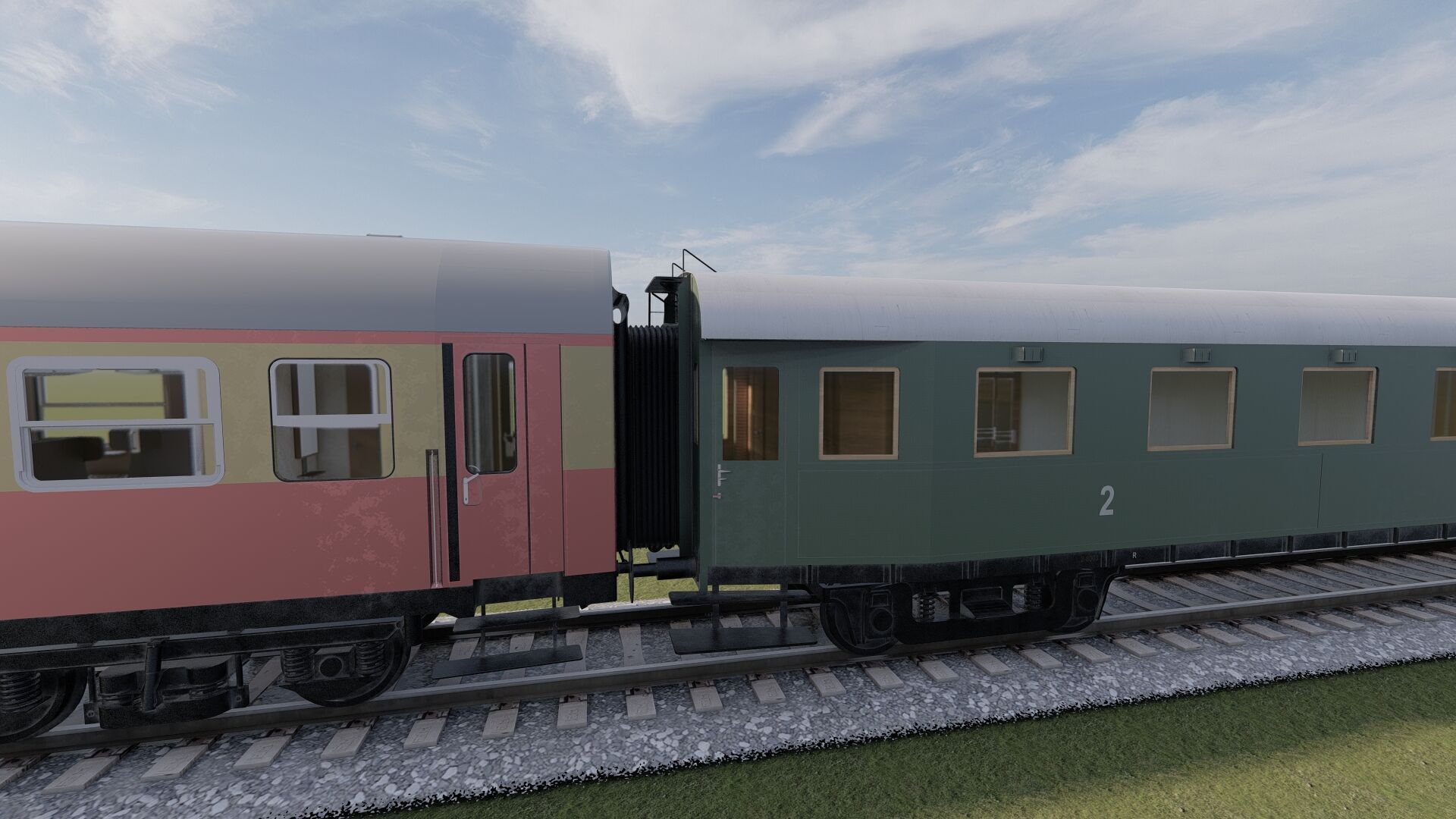 Early diesel train 3D model_10