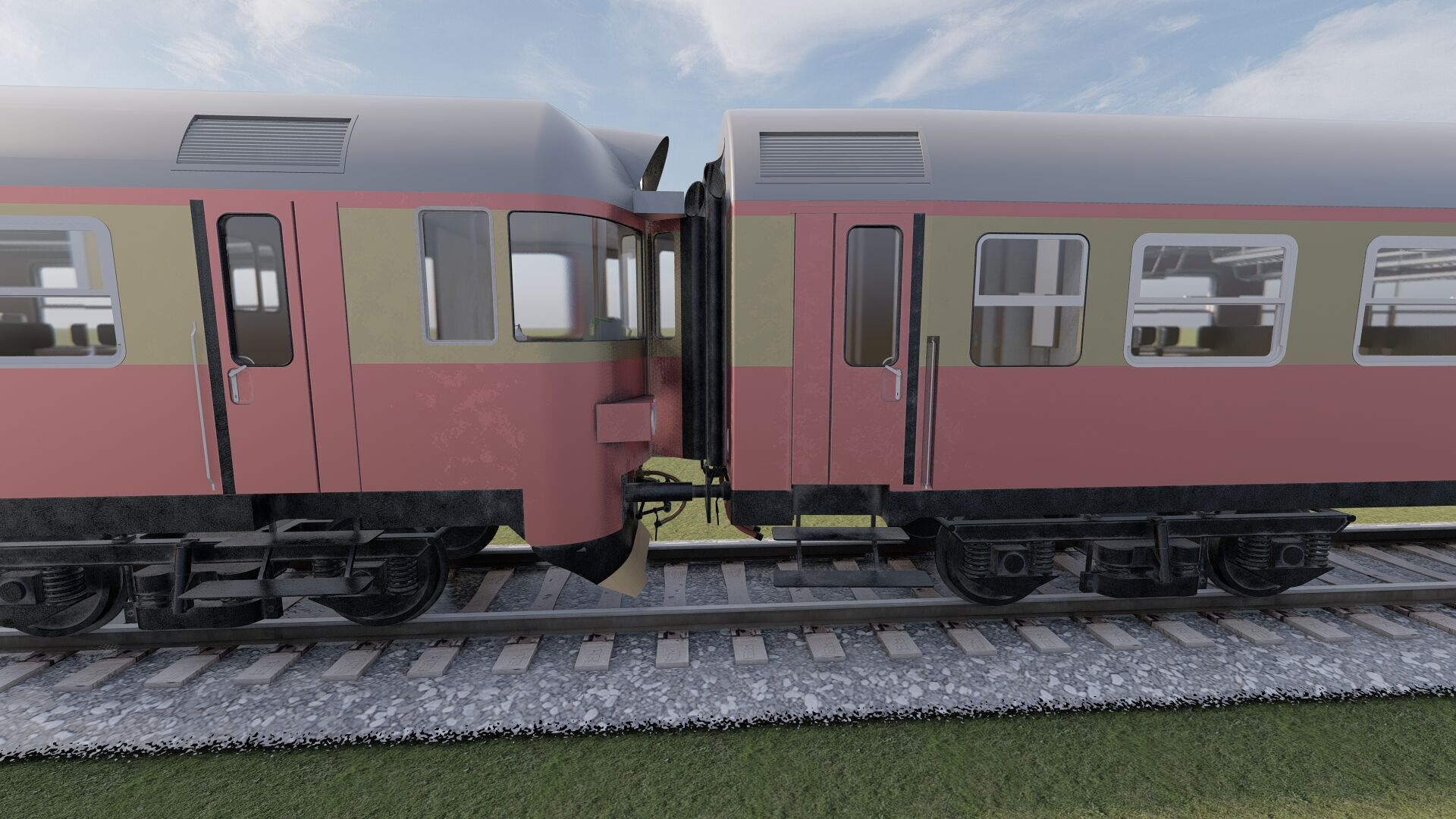 Early diesel train 3D model_9