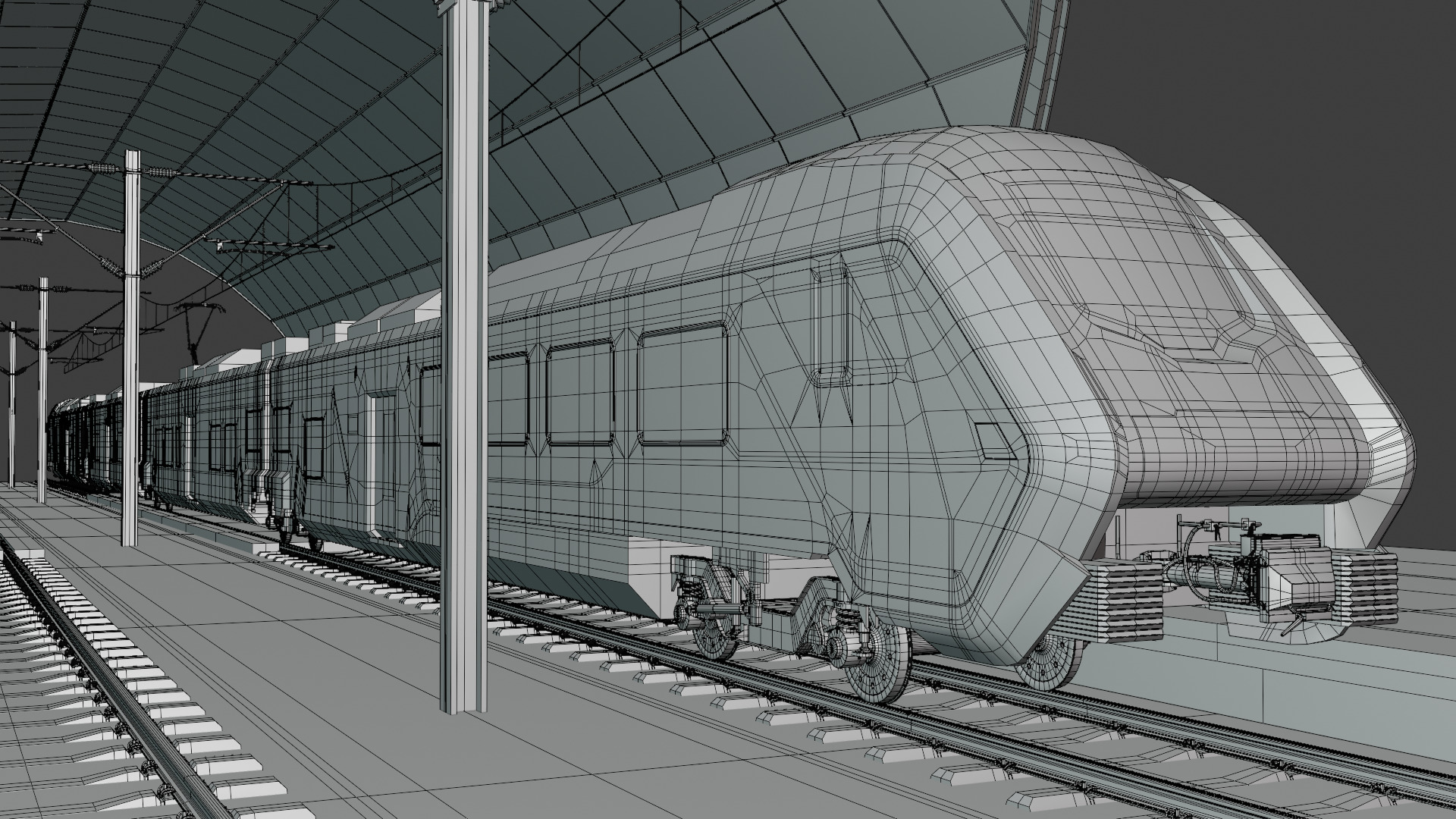Station with Hitachi HTR 412 3D model_1