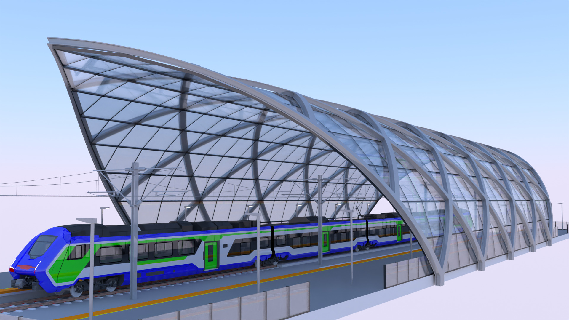 Station with Hitachi HTR 412 3D model_2