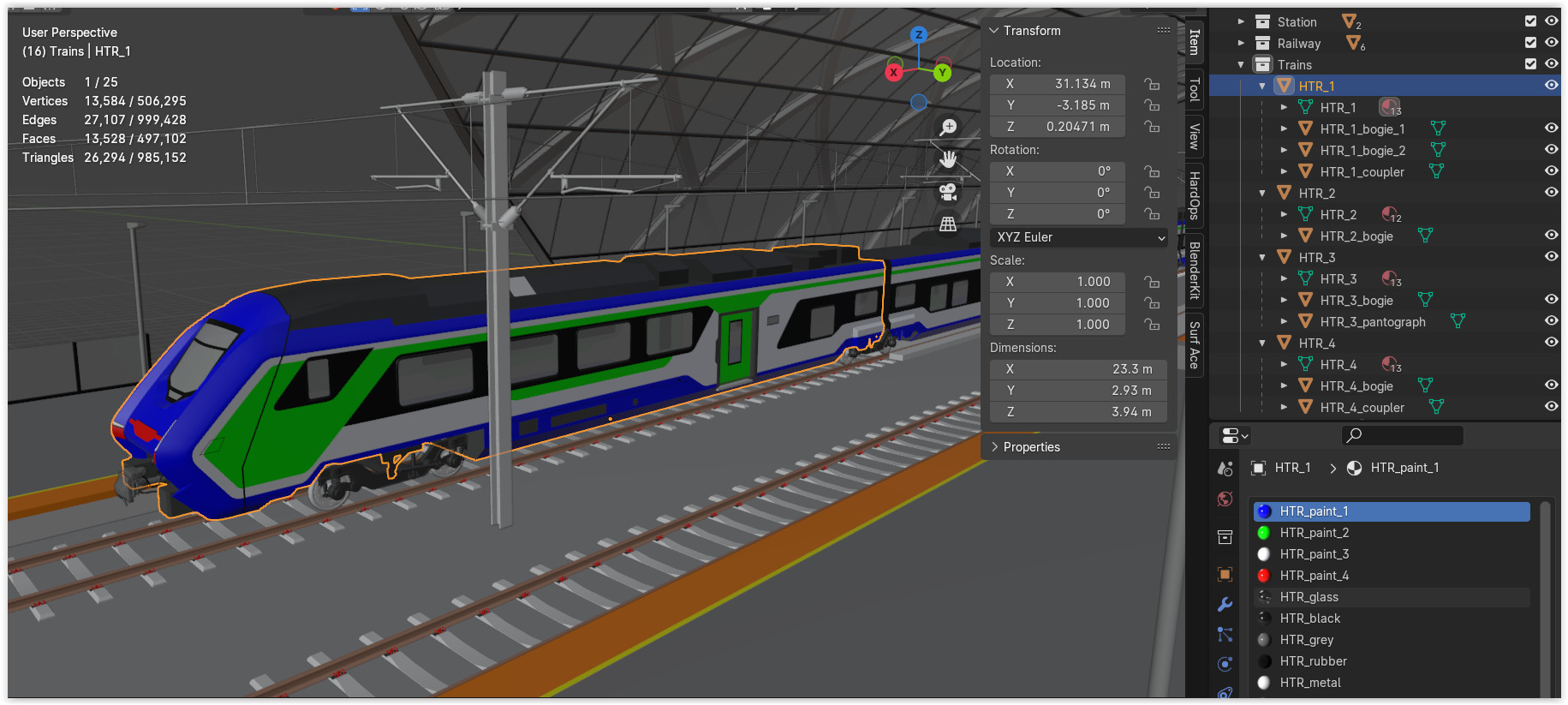 Station with Hitachi HTR 412 3D model_9