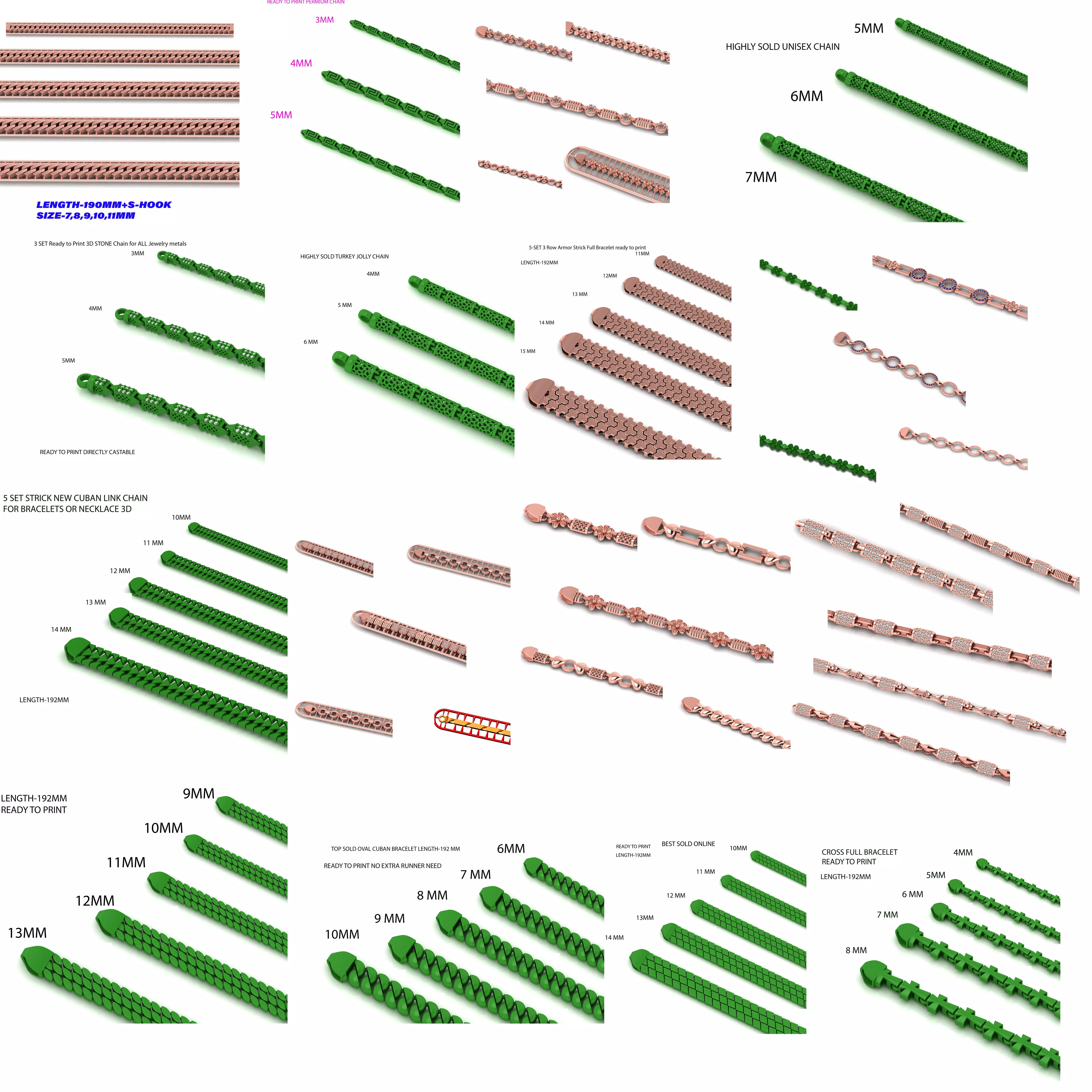 177 SET MEGA BRACELET AND CHAIN COLLECTION AT LOW PRICE  _0