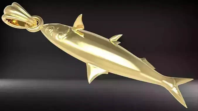 Sardine Fish Pendant 3D print model
