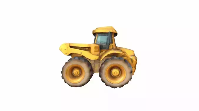 Construction Track Cartoon Bulldozer  High Render 3D model