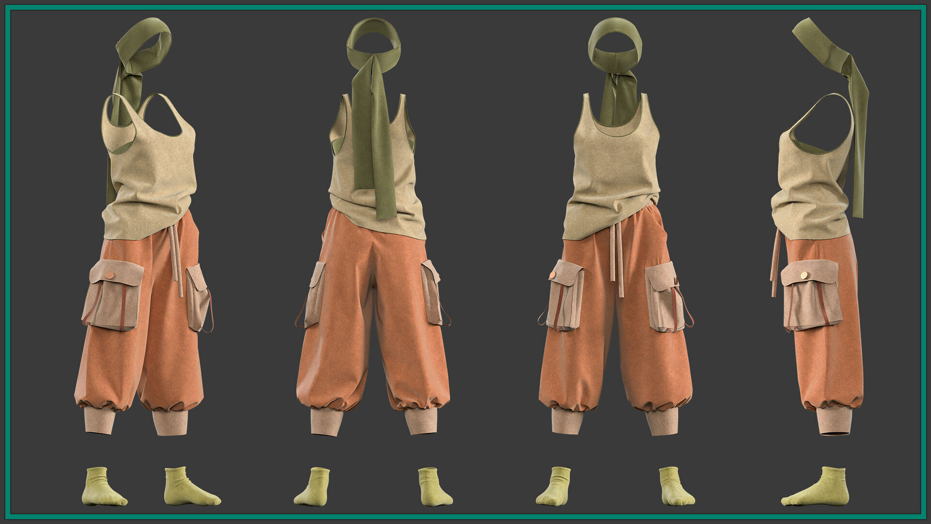 3 female stylized clothes-vol2 3D model_3