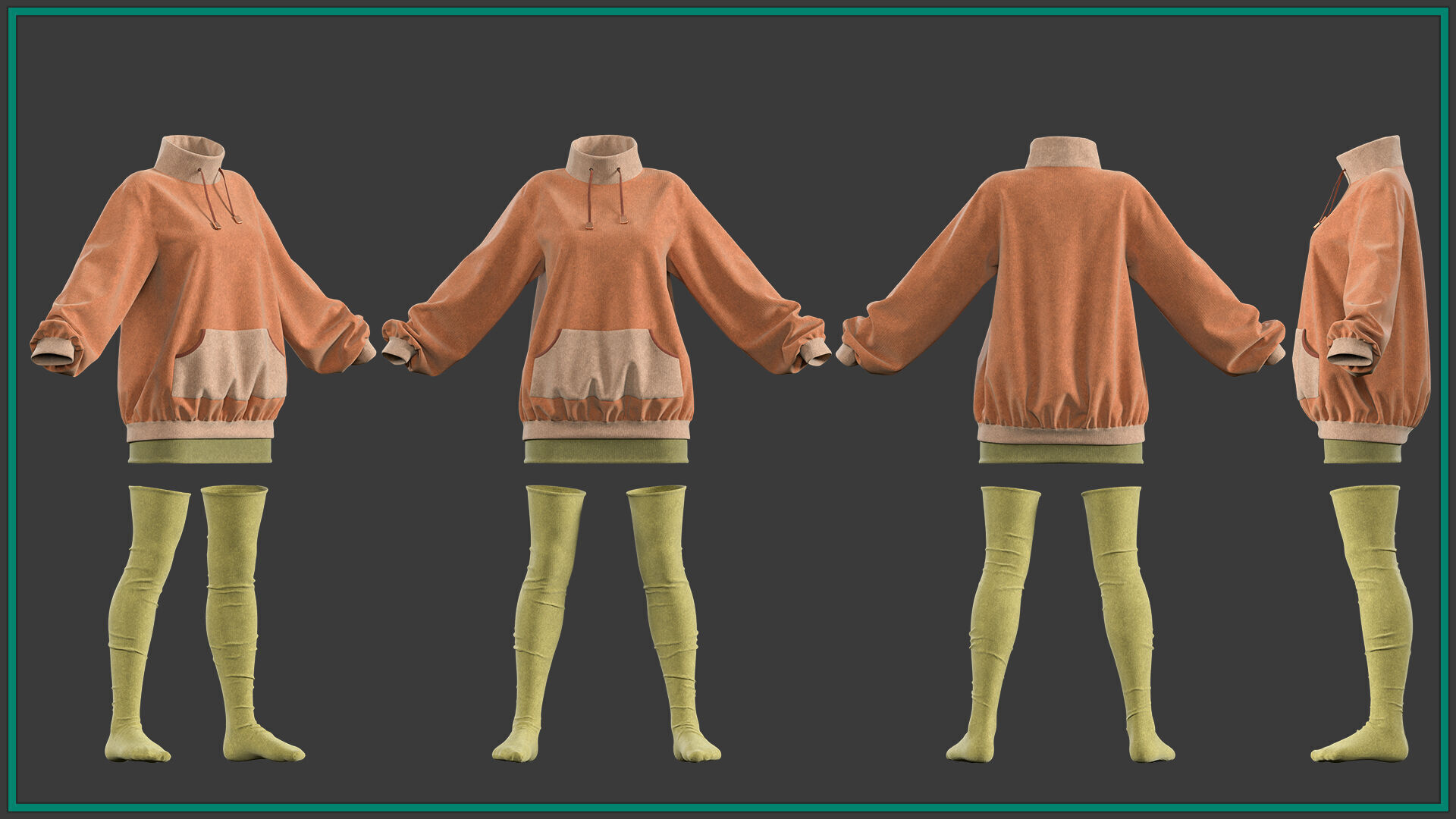 3 female stylized clothes-vol2 3D model_1