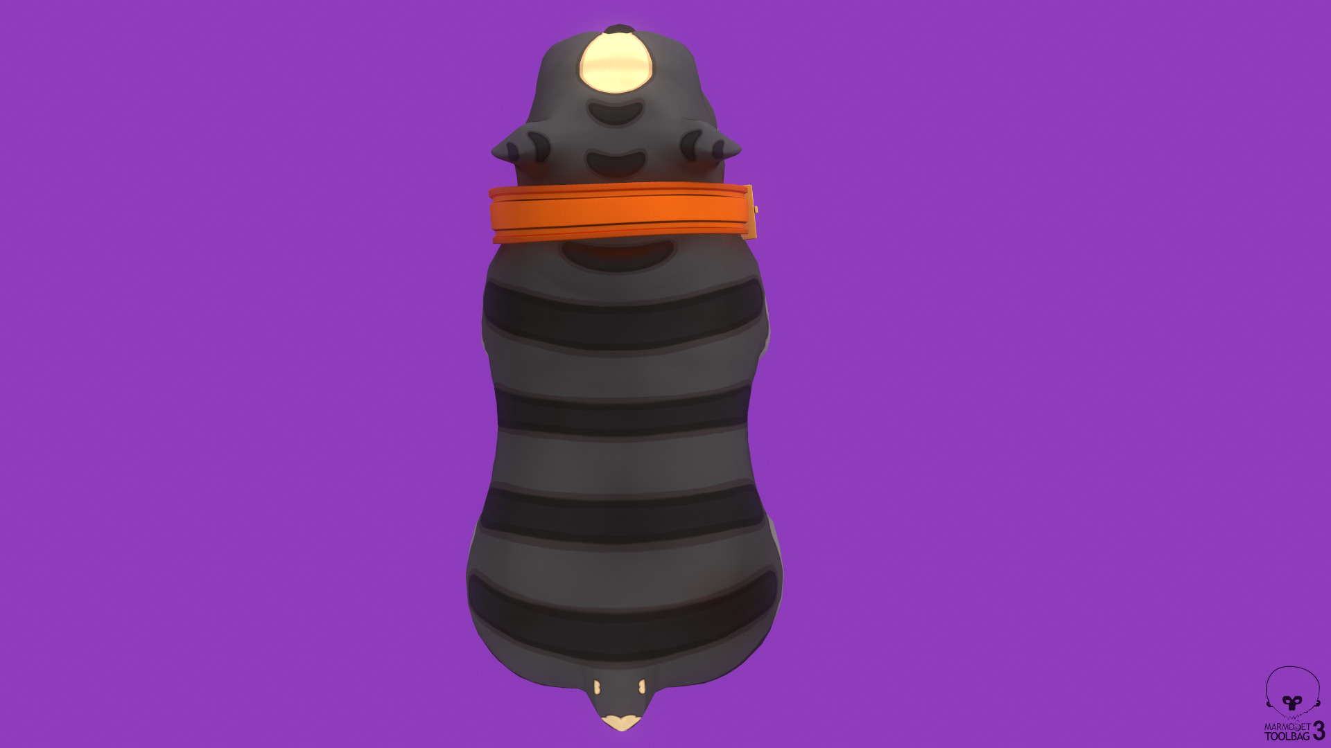 Stylized Striped Grey English Bulldog for Games and Animation Low-poly 3D model_4